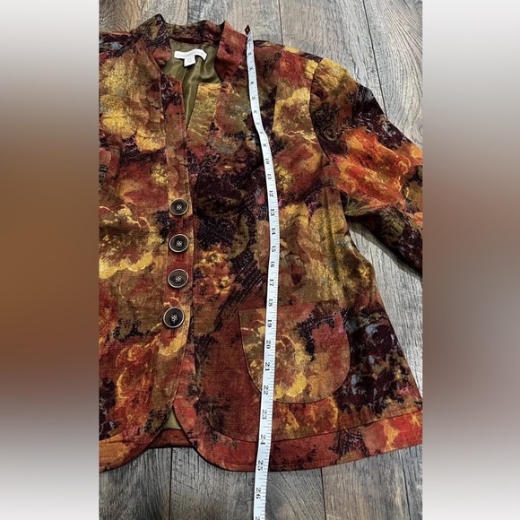 Coldwater Creek Warm Colored Lined Hip Length Blazer, Button Closure, Size 14P - Picture 6 of 11